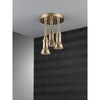 Delta Champagne Bronze Finish 1.75 GPM H2Okinetic Pendant Triple Ceiling Mount Raincan Shower Head D57190CZ