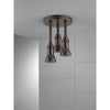 Delta Venetian Bronze Finish 2.5 GPM H2Okinetic Pendant Triple Ceiling Mount Raincan Shower Head D57190RB25