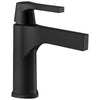 Delta Zura Matte Black Finish Single Handle Bathroom Sink Faucet with Matching Drain D574BLMPUDST