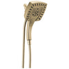 Delta Champagne Bronze Finish H2Okinetic In2ition 5-Setting Modern Two-in-One Showerhead Hand Shower Combo D58474CZ