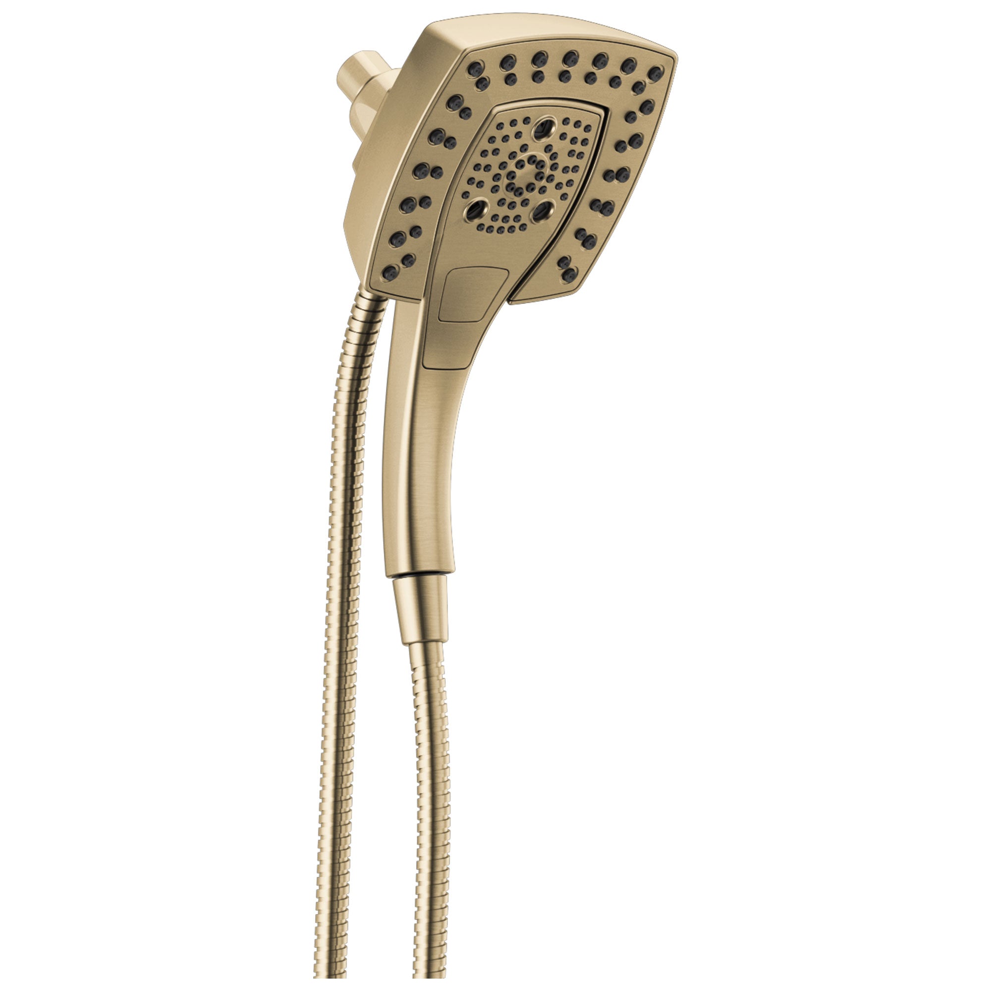 Delta Champagne Bronze Finish H2Okinetic In2ition 5-Setting Modern Two-in-One Showerhead Hand Shower Combo D58474CZ