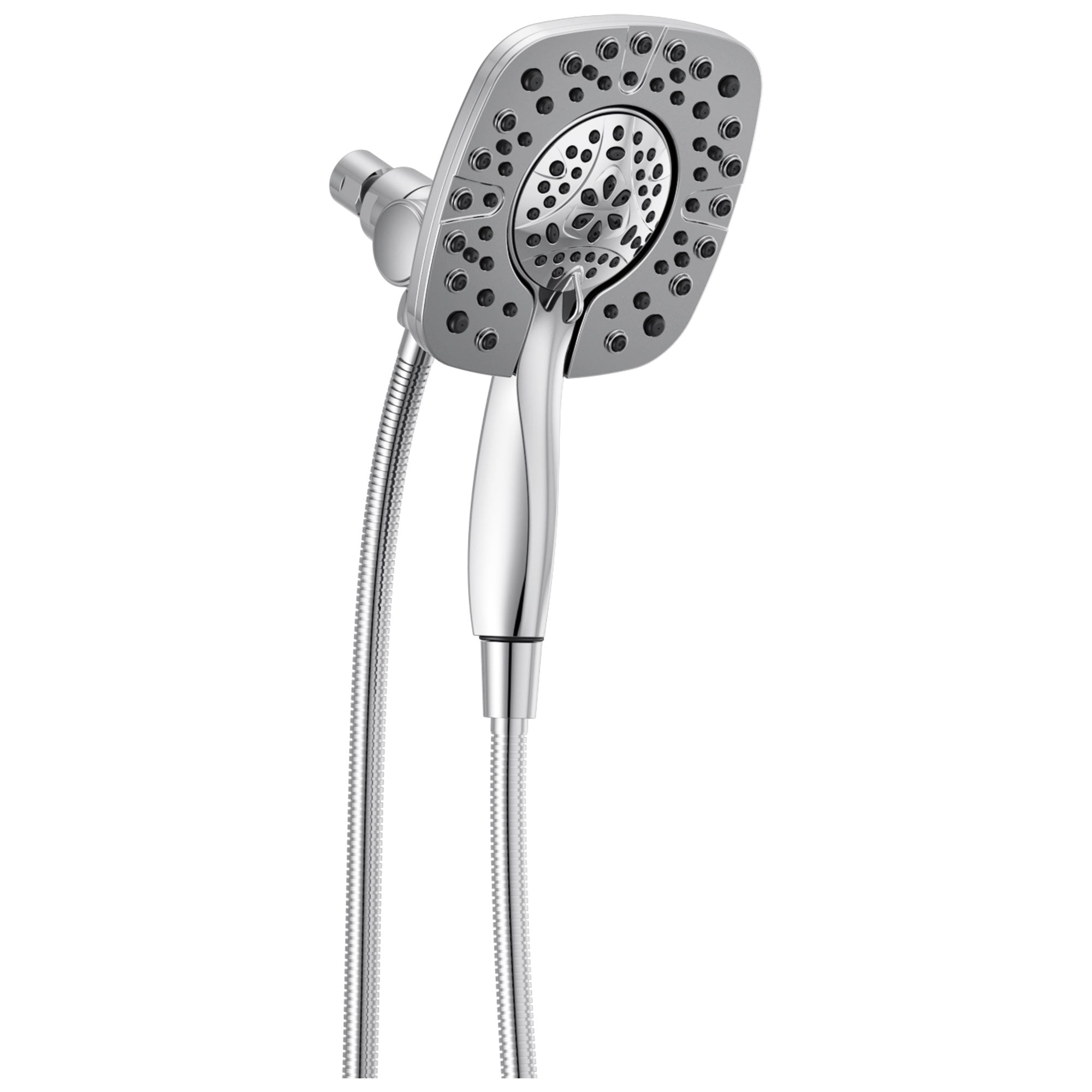 Delta Chrome Finish In2ition HSSH 1.75 GPM 4-Setting Dual Hand Shower and Square Showerhead Spray D58498