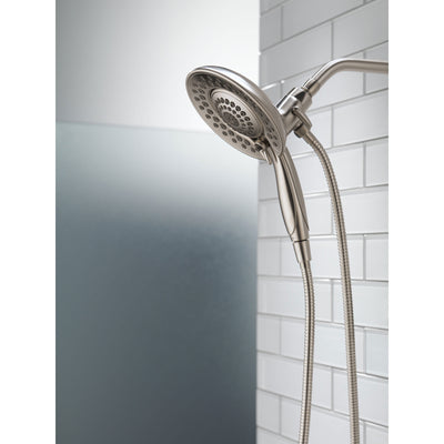 Delta Stainless Steel Finish In2ition HSSH 2.5 GPM 5-Setting Dual Hand Shower and Showerhead Spray D58569SS25PK