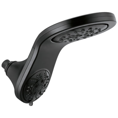 Delta Matte Black Finish HydroRain H2Okinetic 5-Setting Two-in-One Shower Head D58581BLPK