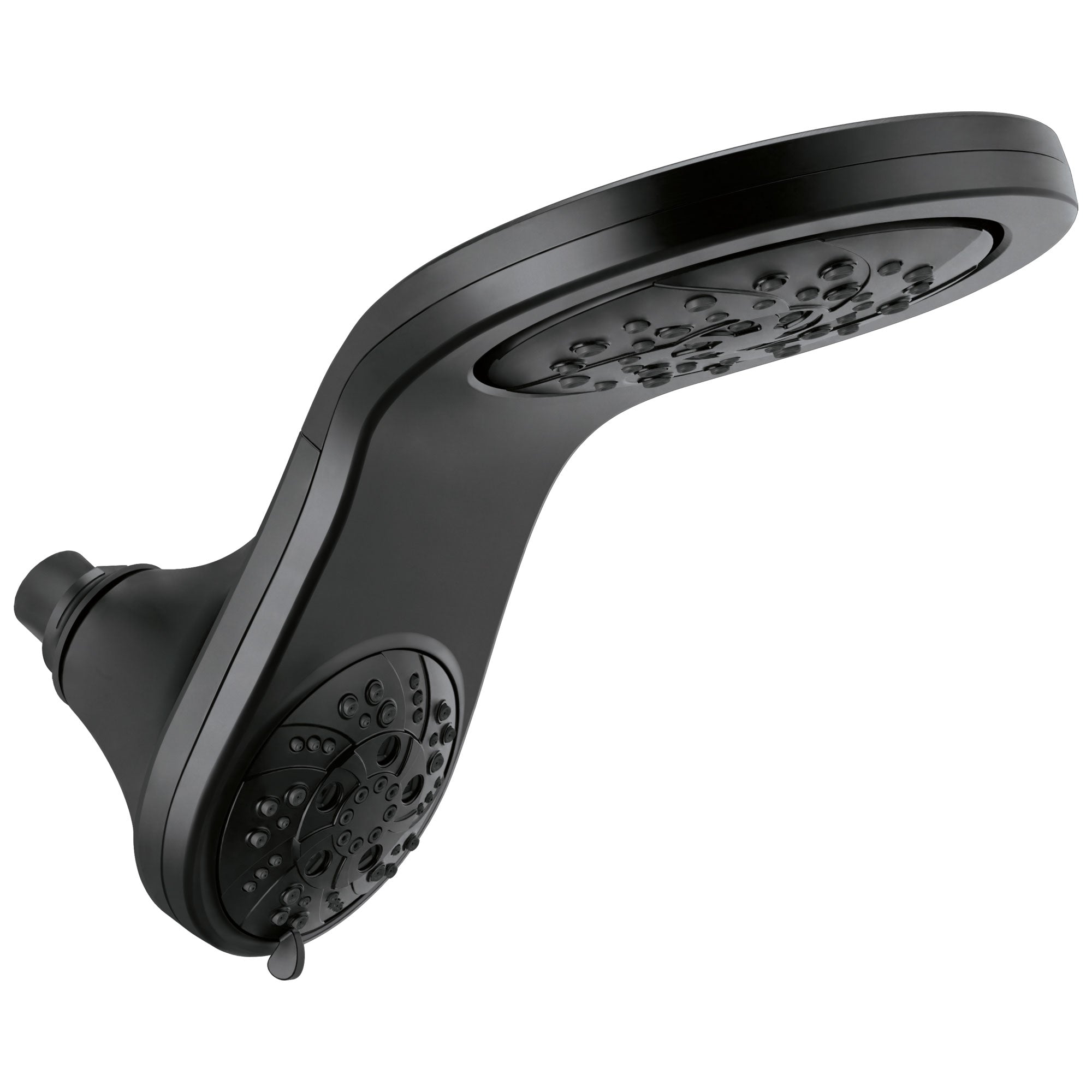 Delta Matte Black Finish HydroRain H2Okinetic 5-Setting Two-in-One Shower Head D58581BL25PK