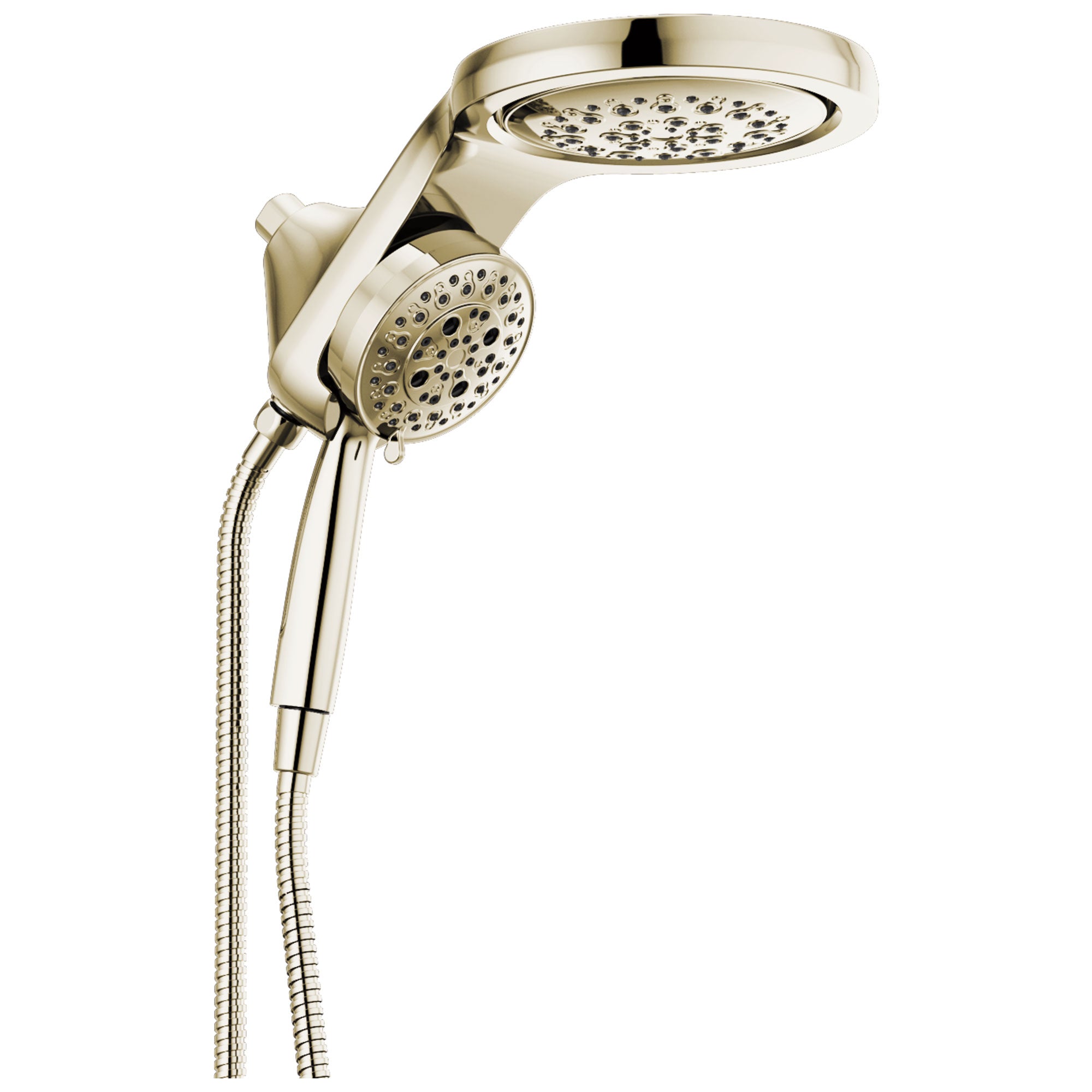 Delta Polished Nickel Finish HydroRain H2Okinetic 5-Setting Two-in-One Shower Head and Hand Spray D58680PN