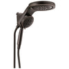 Delta Venetian Bronze Finish HydroRain H2Okinetic 5-Setting Two-in-One Shower Head and Hand Spray D58680RB25