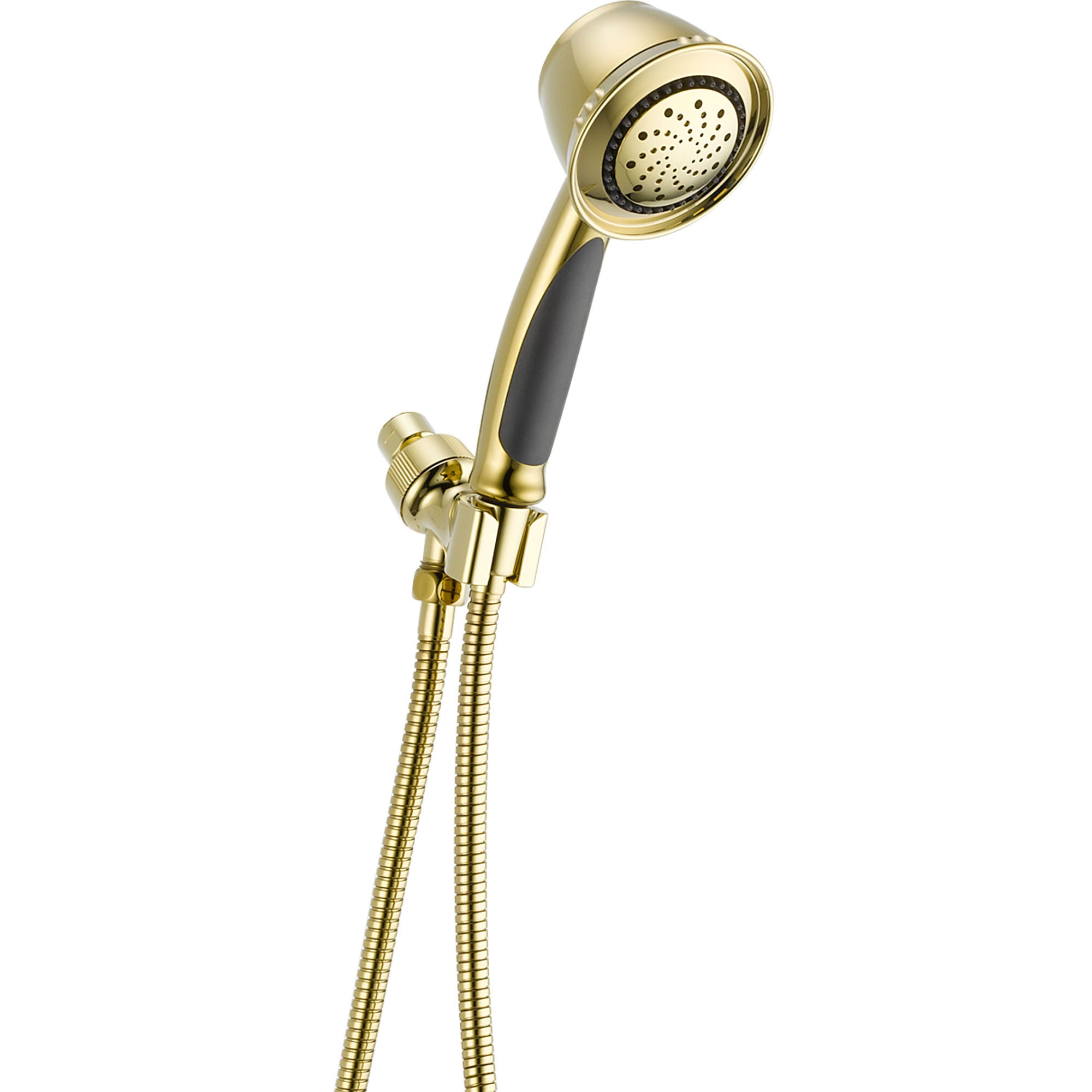 Delta 5-Spray Shower Arm Mount Handheld Shower Faucet in Polished Brass 561240