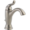 Delta Linden Stainless Steel Finish Single Handle Mid-Arc Bathroom Faucet 555586