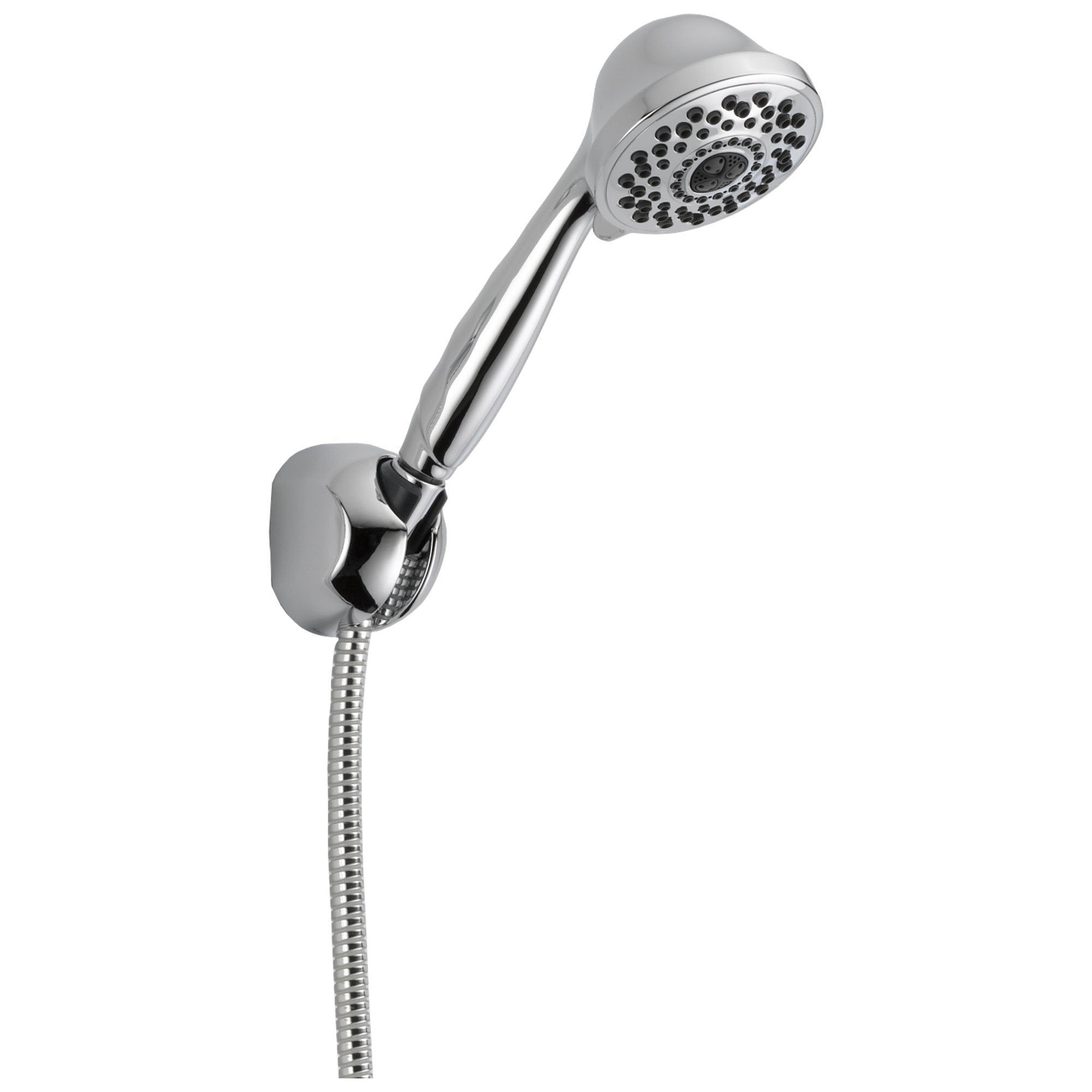 Delta Universal Showering Components Collection Chrome Finish 7-Setting Fixed Wall Mount Handheld Shower Sprayer and Hose 737153