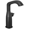 Delta Stryke Matte Black Finish Mid-Height Bathroom Faucet Less Handle D676BLLHPDST