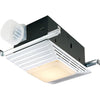 Broan 659 50 CFM Quiet Bathroom Exhaust Ventilation Fan with Heater and Light