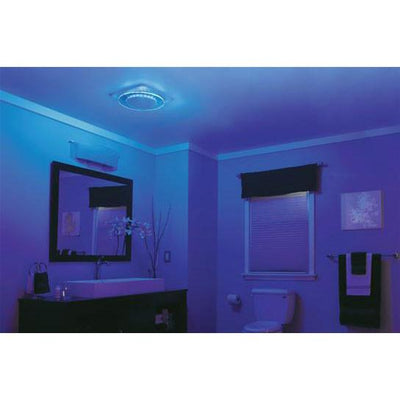 Nutone QTNLEDA Round LunAura 110 CFM Bath Vent Fan with Light and LED Nightlight