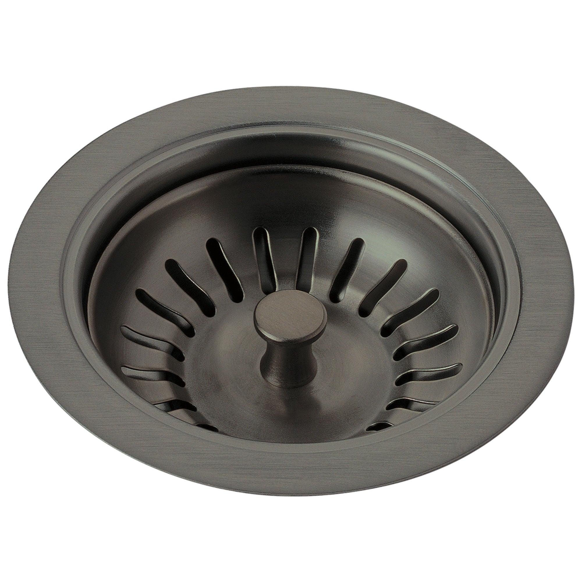 Delta Contemporary Black Stainless Steel Finish Kitchen Sink Flange and Basket Strainer D72010KS