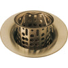 Delta 2-7/8 inch Champagne Bronze Small Bar Sink Basket Strainer & Flange 638408