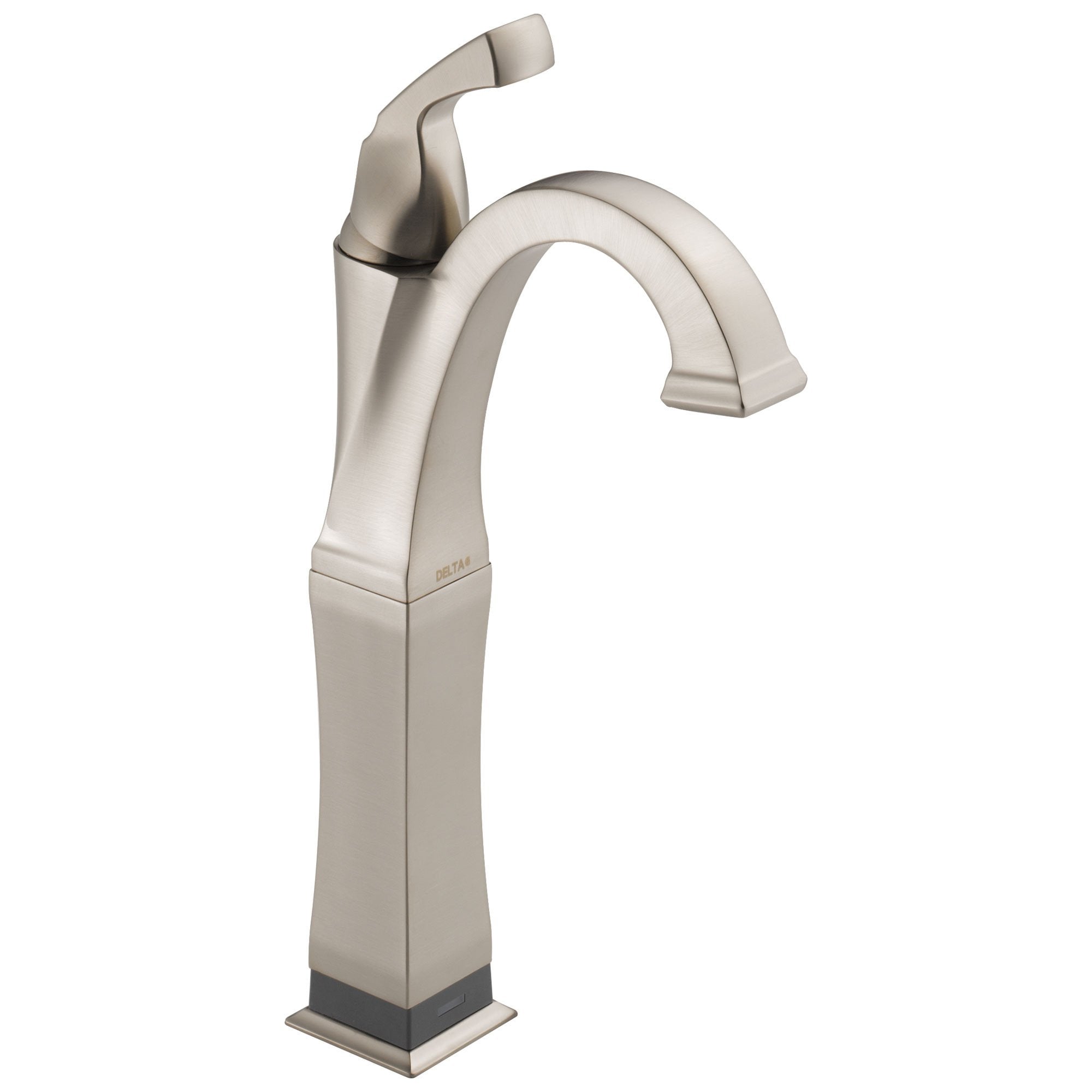 Delta Dryden Collection Stainless Steel Finish Single Handle Modern Tall Vessel Sink Lavatory Faucet with Touch2Oxt Technology D751TSPDST