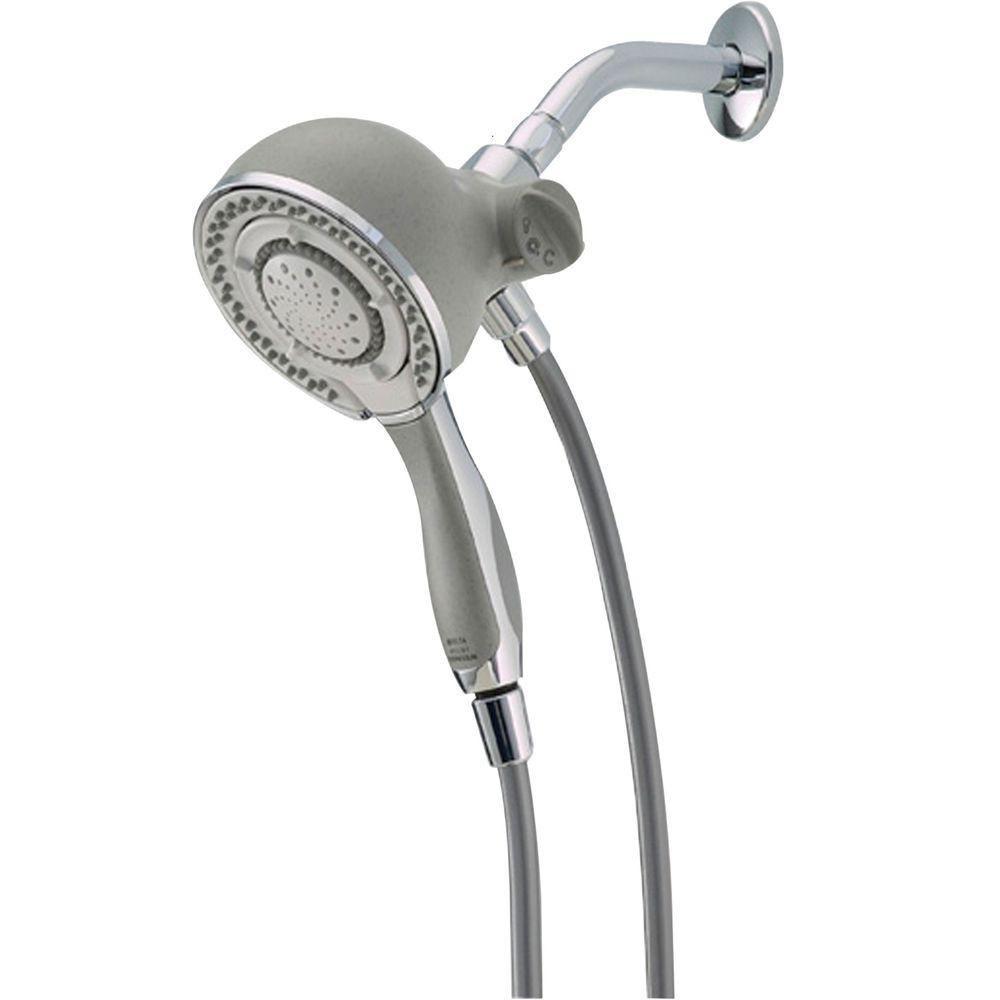 Delta In2ition 2-in-1 Chrome Shower Arm Mount Hand Held Spray/Shower Head 601724