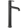 Delta Trinsic Collection Matte Black Finish Single Handle One Hole Modern Vessel Sink Lavatory Bathroom Faucet D759BLDST