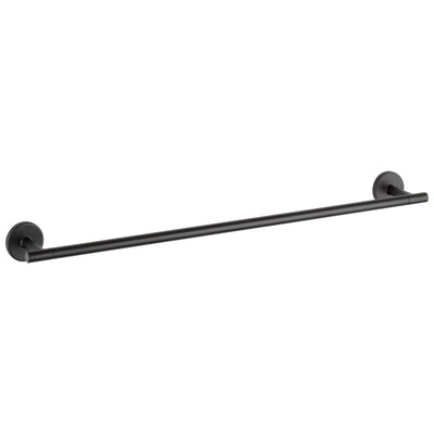 Delta Trinsic Matte Black STANDARD Bathroom Accessory Set Includes: 24" Towel Bar, Toilet Paper Holder, Robe Hook, and Towel Ring D10014AP