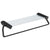 Delta Zura Matte Black Finish 24" Towel Bar with Glass Shelf D77480BL