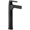 Delta Zura Matte Black Finish Single Handle Vessel Sink Bathroom Faucet with Touch2O.xt Technology D774TBLDST