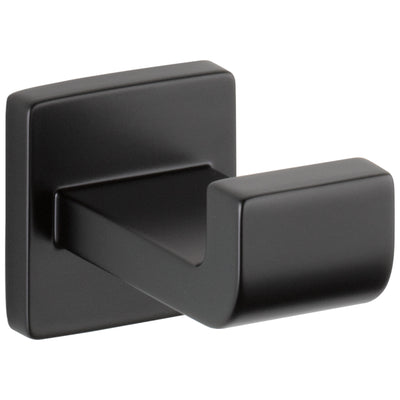 Delta Ara Matte Black STANDARD Bathroom Accessory Set Includes: 24" Towel Bar, Toilet Paper Holder, Robe Hook, and Towel Ring D10080AP