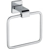 Delta Chrome Finish Arzo Modern Single Handle Bathroom Sink Faucet, 18" Towel Bar, Robe Hook, and Towel Ring Accessory Package D086CR