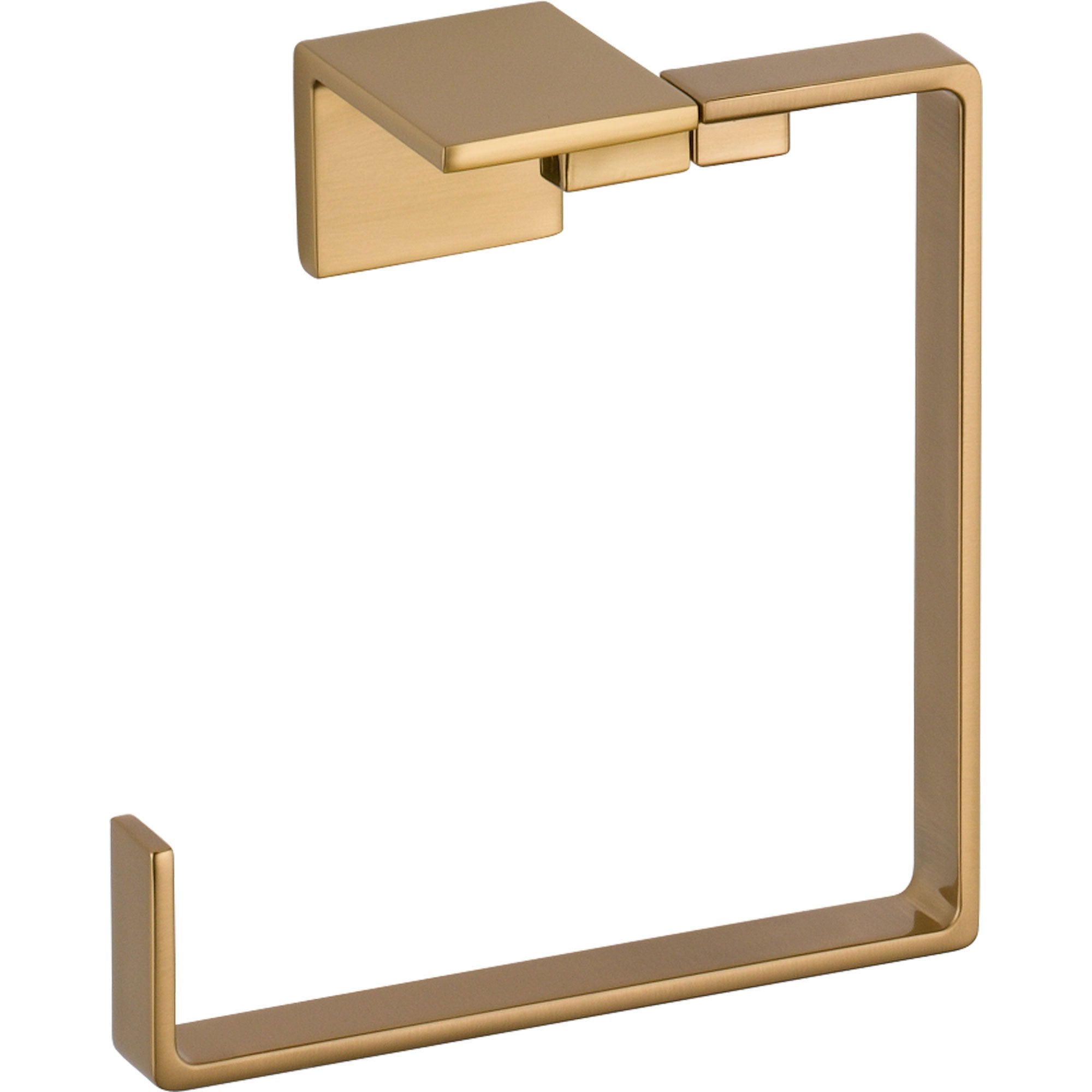 Delta Vero Modern Champagne Bronze Square Hand Towel Ring 556035