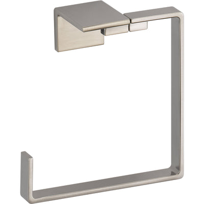 Delta Vero Stainless Steel Finish STANDARD Bathroom Accessory Set: 24" Towel Bar, Toilet Paper Holder, Double Robe Hook, and Towel Ring D10058AP