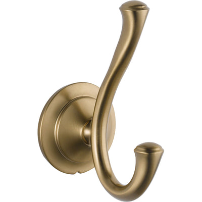 Delta Champagne Bronze Finish Linden Collection QUANTITY (2) Widespread Bathroom Sink Faucets and Robe Hook Package D052CR