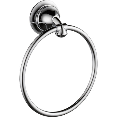 Delta Chrome Finish Linden Collection Widespread Bathroom Sink Faucet and Hand Towel Ring Package D053CR