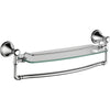 Delta Cassidy Chrome 18 inch Glass Shelf with Removable Towel Bar 579483