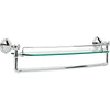 Delta Cassidy Chrome 24 inch Glass Shelf with Removable Towel Bar 638726