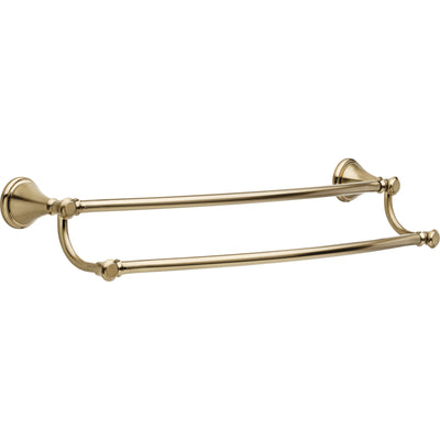 Delta Cassidy Champagne Bronze DELUXE Accessory Set: 24" Towel Bar, Paper Holder, Towel Ring, Robe Hook, Tank Lever, & 24" Double Towel Bar D10027AP