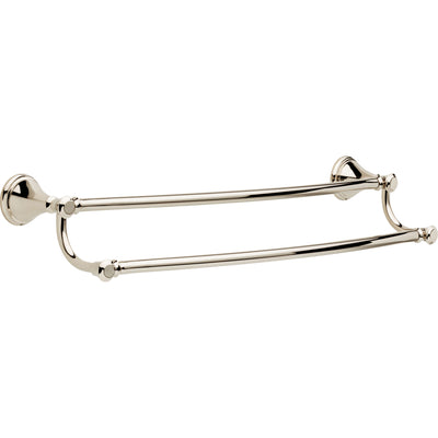 Delta Cassidy Polished Nickel DELUXE Accessory Set: 24" Towel Bar, Paper Holder, Towel Ring, Robe Hook, Tank Lever, & 24" Double Towel Bar D10024AP