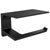 Delta Pivotal Matte Black Finish Toilet Tissue Paper Holder with Shelf D79956BL