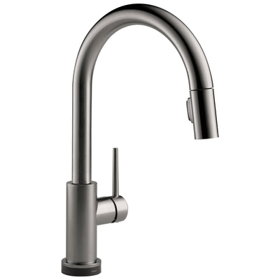 Delta Trinsic Black Stainless Steel Finish Single Handle Pull-Down Kitchen Faucet with Touch2O D9159TKSDST