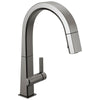 Delta Pivotal Black Stainless Steel Finish Single Handle Pull Down Kitchen Faucet D9193KSDST