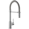 Delta Trinsic Collection Chrome Finish Single Handle Pull-Down Kitchen Sink Faucet With Spring Spout 739275