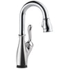 Delta Leland Collection Chrome Finish Single Handle Electronic One Hole Pull-Down Bar / Prep Sink Faucet with Touch2O Technology D9678TDST