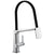 Delta Pivotal Chrome Finish Single Handle Exposed Hose Kitchen Faucet D9693DST