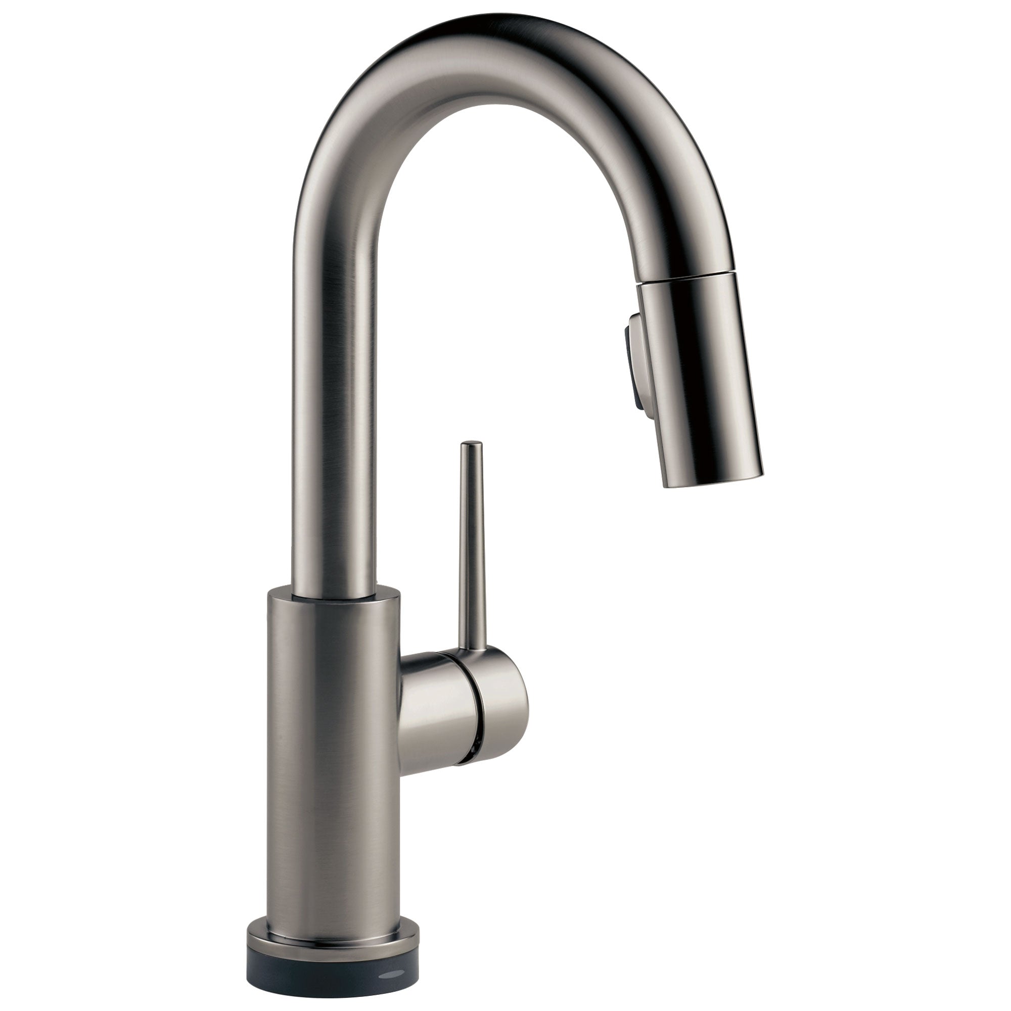 Delta Trinsic Black Stainless Steel Finish Single Handle Pull-Down Bar/Prep Sink Faucet with Touch2O D9959TKSDST