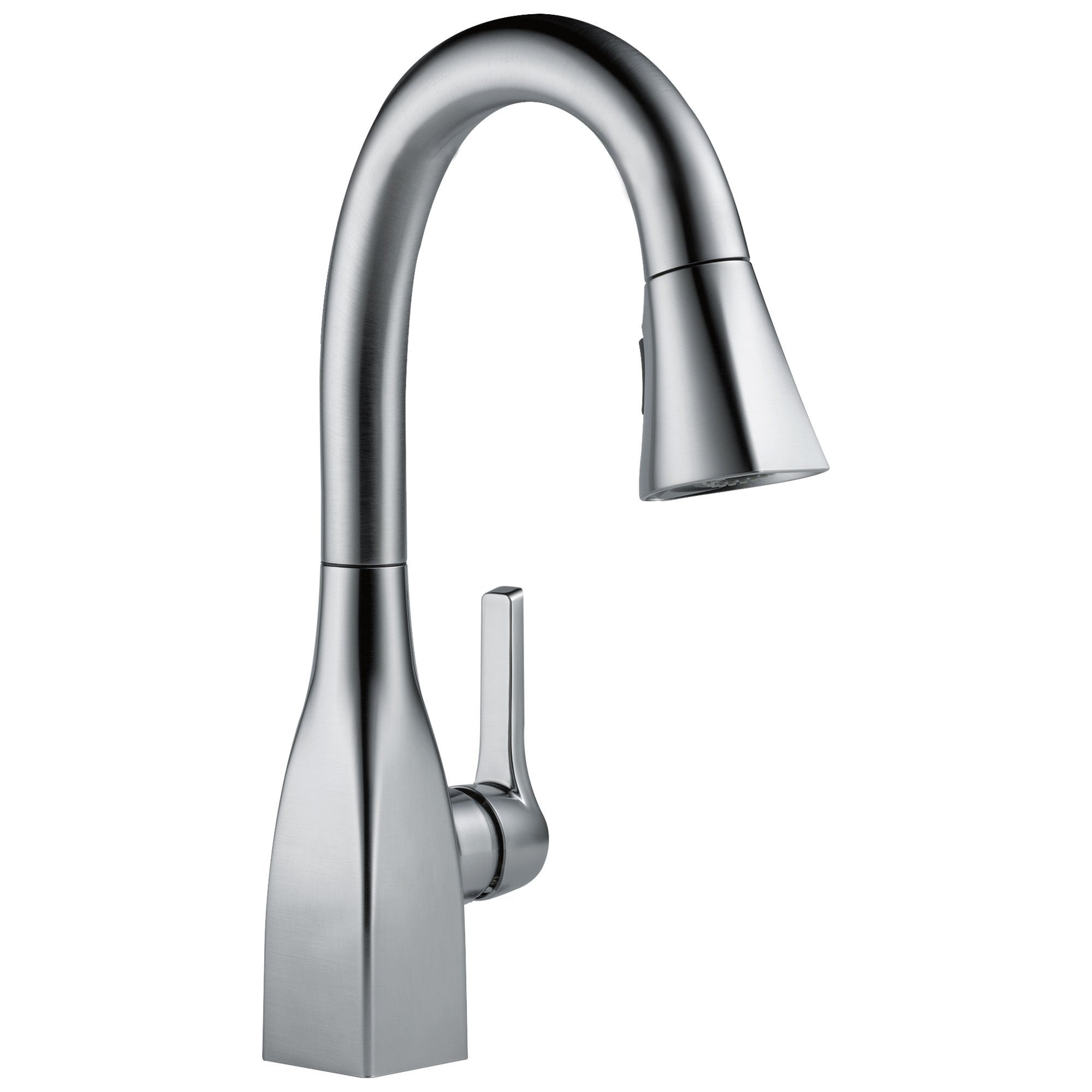 Delta Mateo Collection Arctic Stainless Steel Finish Modern Single Handle Pull-Down Bar / Prep Sink Faucet 726275