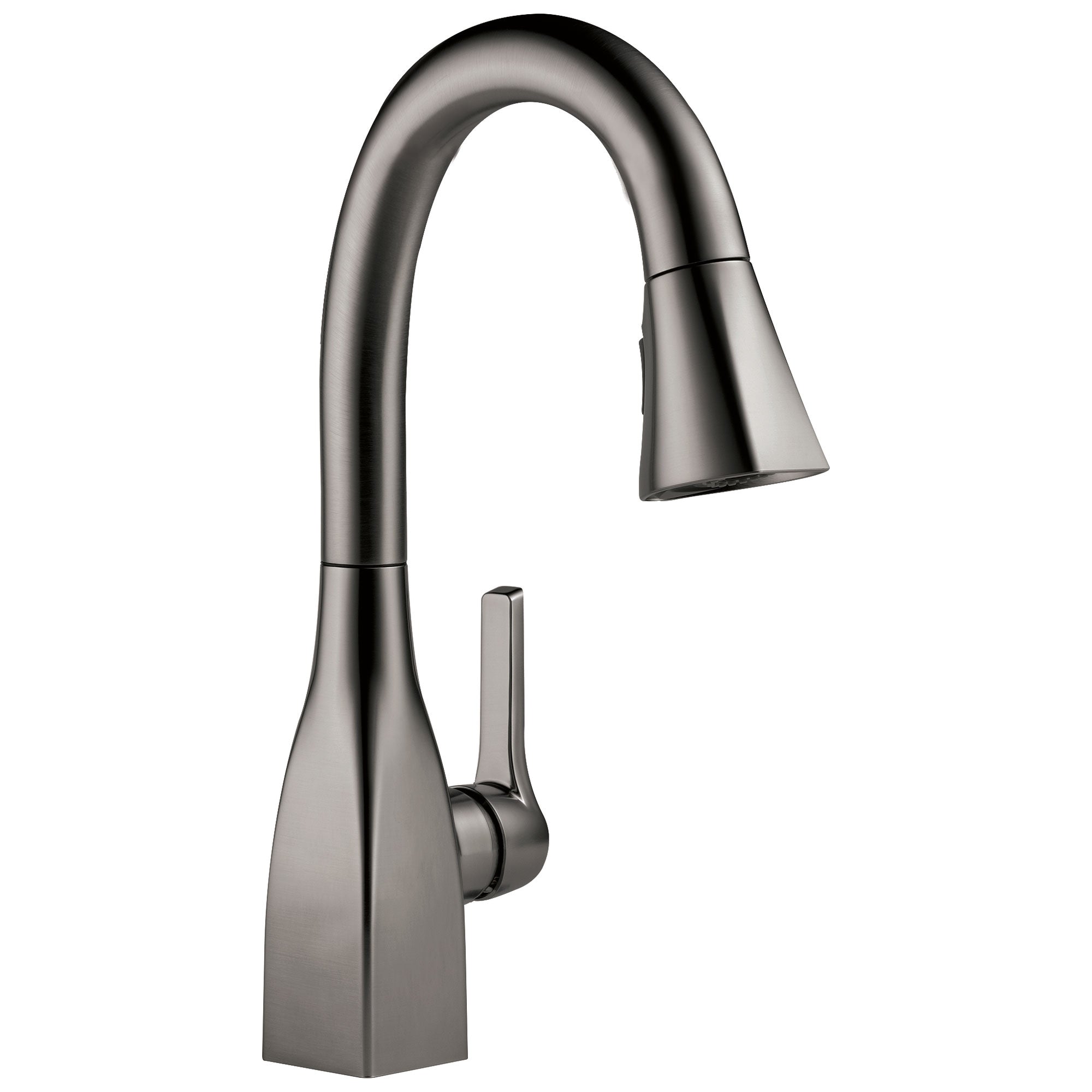 Delta Mateo Black Stainless Steel Finish Single Handle Pull-Down Bar/Prep Sink Faucet D9983KSDST