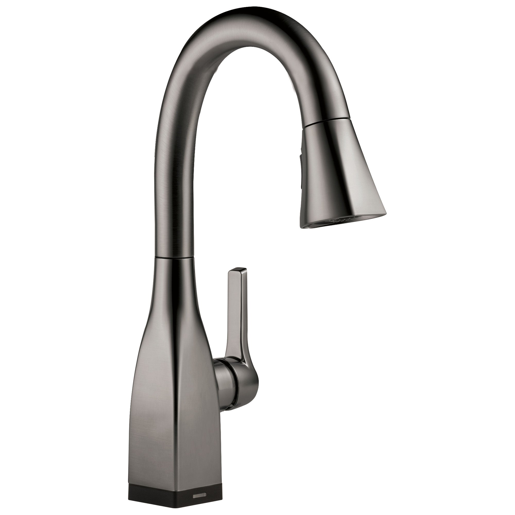 Delta Mateo Black Stainless Steel Finish Single Handle Pull-Down Bar/Prep Sink Faucet with Touch2O D9983TKSDST