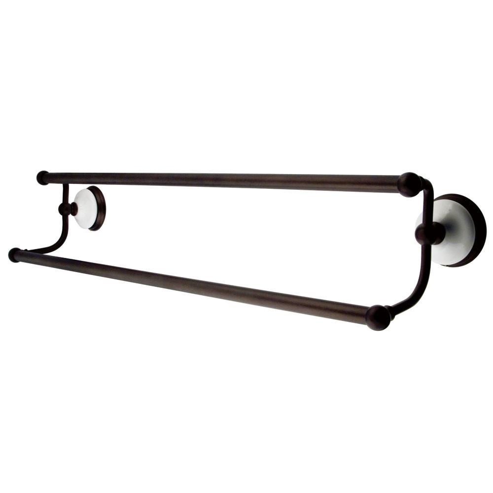 Bathroom Accessories Oil Rubbed Bronze 24" Double Dual Towel Bar Rack BA1113ORB