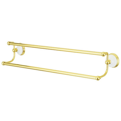 Bathroom Accessory Polished Brass 24" Double Towel Bar Dual Towel Rack BA1113PB