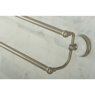 Bathroom Accessories Satin Nickel 24" Double Towel Bar Dual Towel Rack BA1113SN