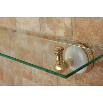 Kingston Tempered Bathroom Glass Shelves Polished Brass Glass Shelf BA1119PB