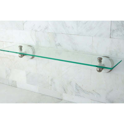 Kingston Tempered Bathroom Glass Shelves Satin Nickel Glass Shelf BA1119SN